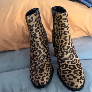 Steve Madden Brown Leopard Ankle Boots